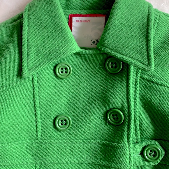 Old Navy Apple Green Wool Blend Girls Coat Size Extra Small - Picture 2 of 4